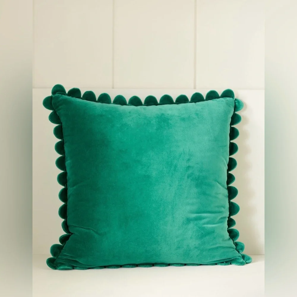 Anthropologie Cotton Velvet Striped Pillow